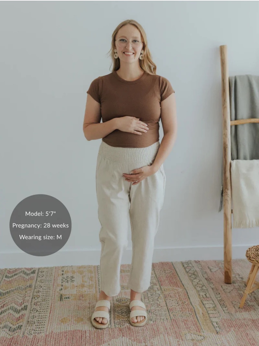 Emme Everyday Transitional Smocked Linen Pant